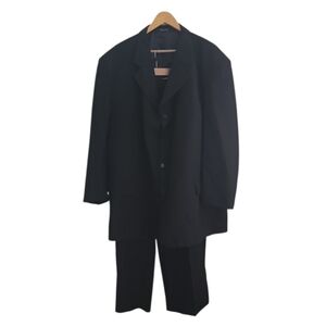 Bendetti 100% Virgin Wool Black Pinstripe 2 Piece Suit Men’s 54R Classic